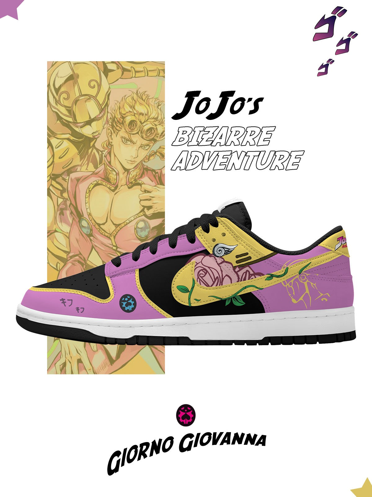 Giorno Giovanna V.1 Custom Court-Low Sneakers Design Shoes DK