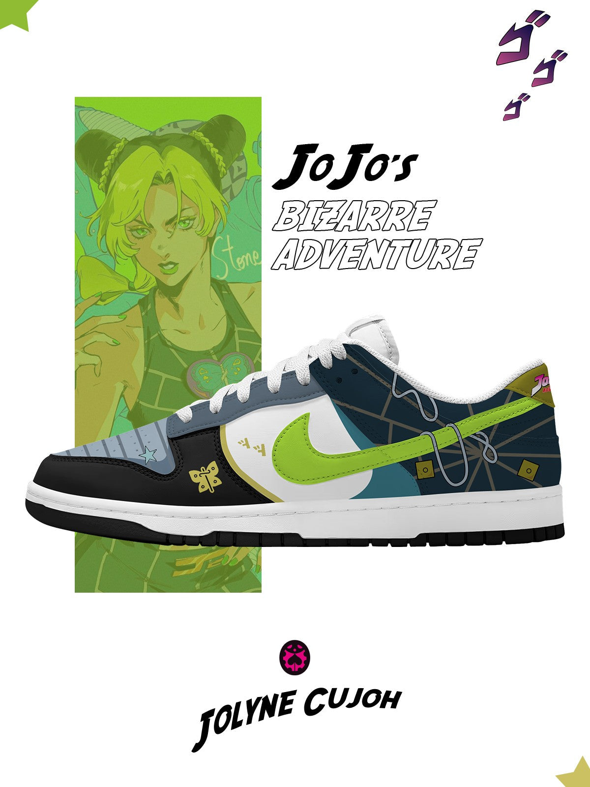 Jolyne Cujoh V.1 Custom Court-Low Sneakers Design Shoes DK