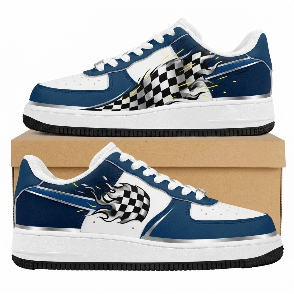 Checker Smoke Launch Design Shoes F1