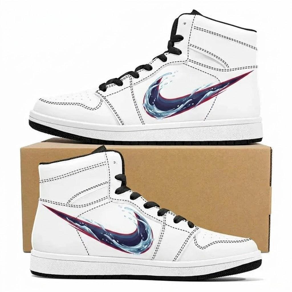 Crimson Water Arc Design Shoes J1