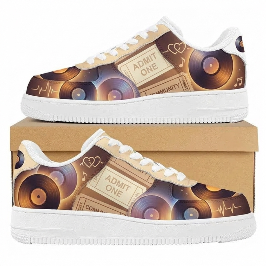 Vintage Concert Fandom Design Shoes F1